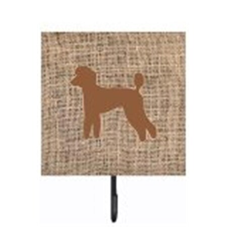 Carolines Treasures Poodle Burlap And Brown Leash Or Key Holder BB1114-BL-BN-SH4